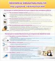 Стенд "Техника безопасности на уроке технологии" - fgospostavki.ru - Яблоновский