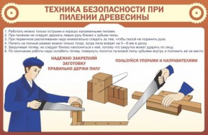 Стенд "Техника безопасности при пилении древесины" - fgospostavki.ru - Яблоновский