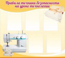 Стенд "Правила техники безопасности на уроке технологии" - fgospostavki.ru - Яблоновский