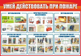 Стенд "Умей действовать при пожаре" - fgospostavki.ru - Яблоновский