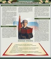 Стенд "Уставы. Закон военной службы. Военная присяга" - fgospostavki.ru - Яблоновский